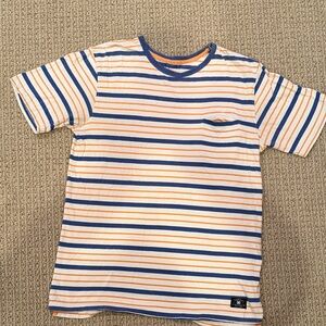 DC Men's Striped Tee - Blue, Gold, Cream